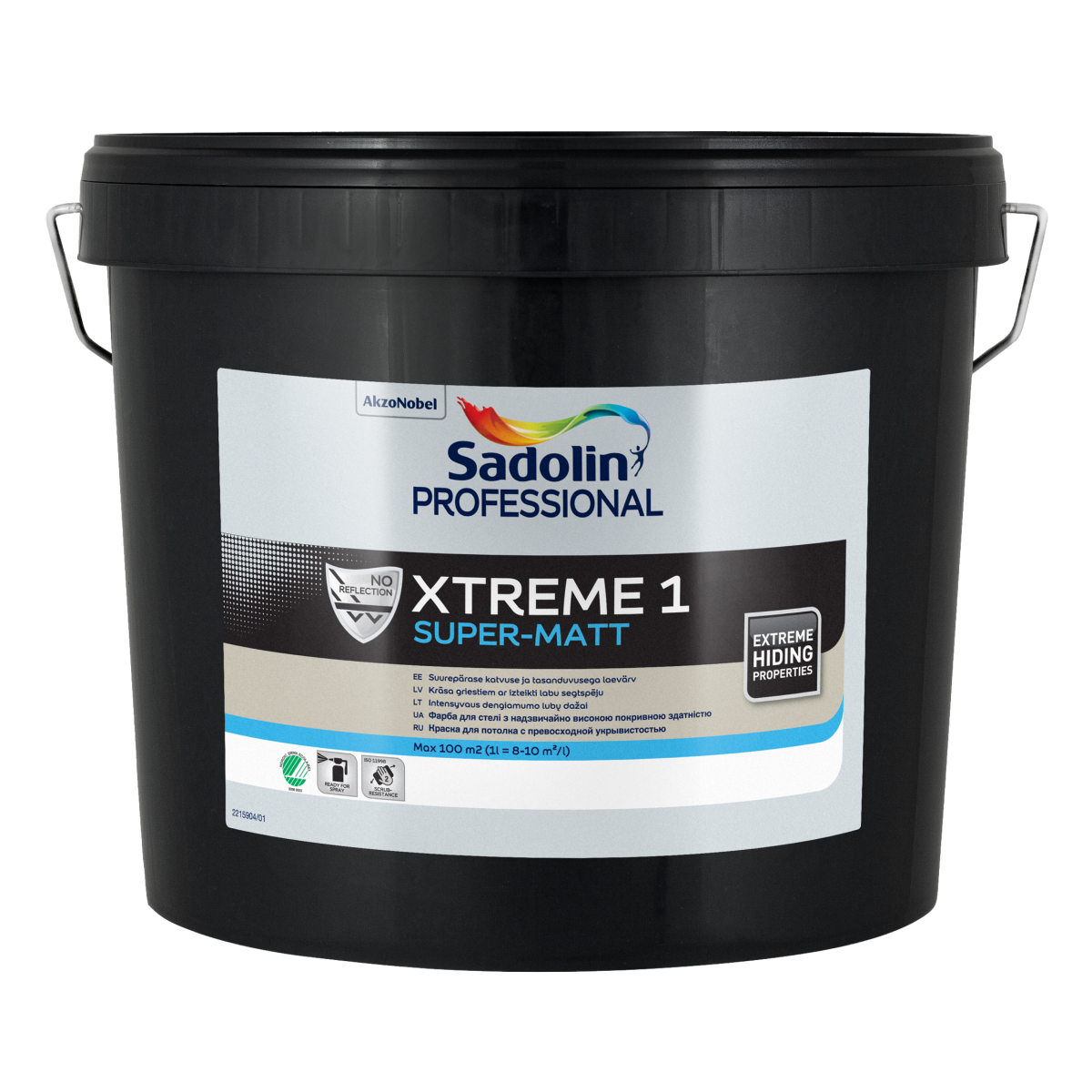 Sadolin Professional Xtreme 1 Dziļi matēta krāsa griestiem  BW 10L