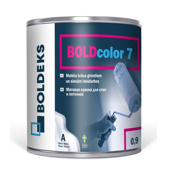 BOLDcolor 7 A Краска для потолка и стен , matēta 1L