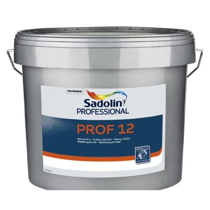 Sadolin Professional PROF 12 BW Krāsa sienām, zīdaini matēta 10L