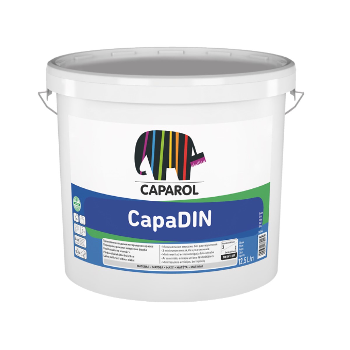 Caparol CapaDIN Matēta krāsa iekšdarbiem