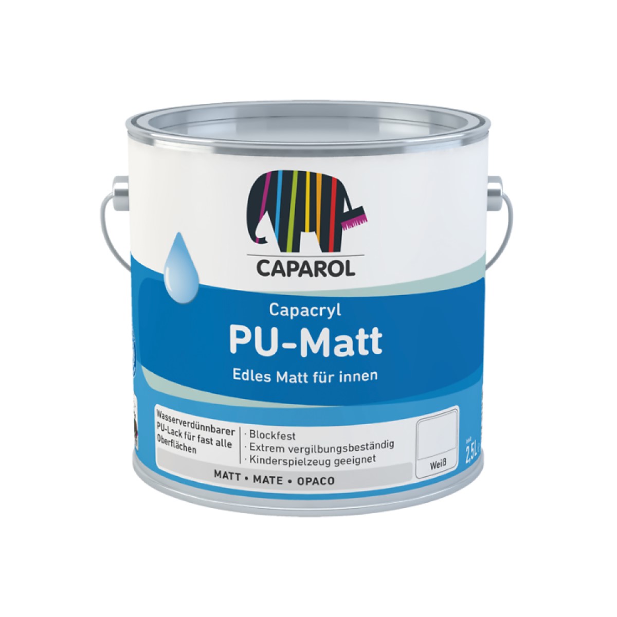 Caparol Capacryl PU-Matt Augstvērtīga poliuretāna-akrila krāsa furnitūrai, matēta