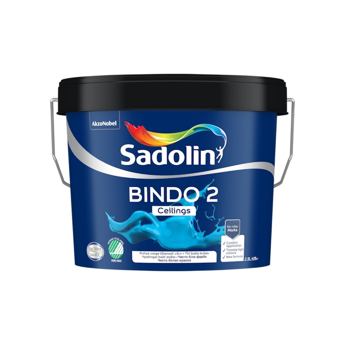 Sadolin Bindo 2 Tīri balta krāsa griestiem