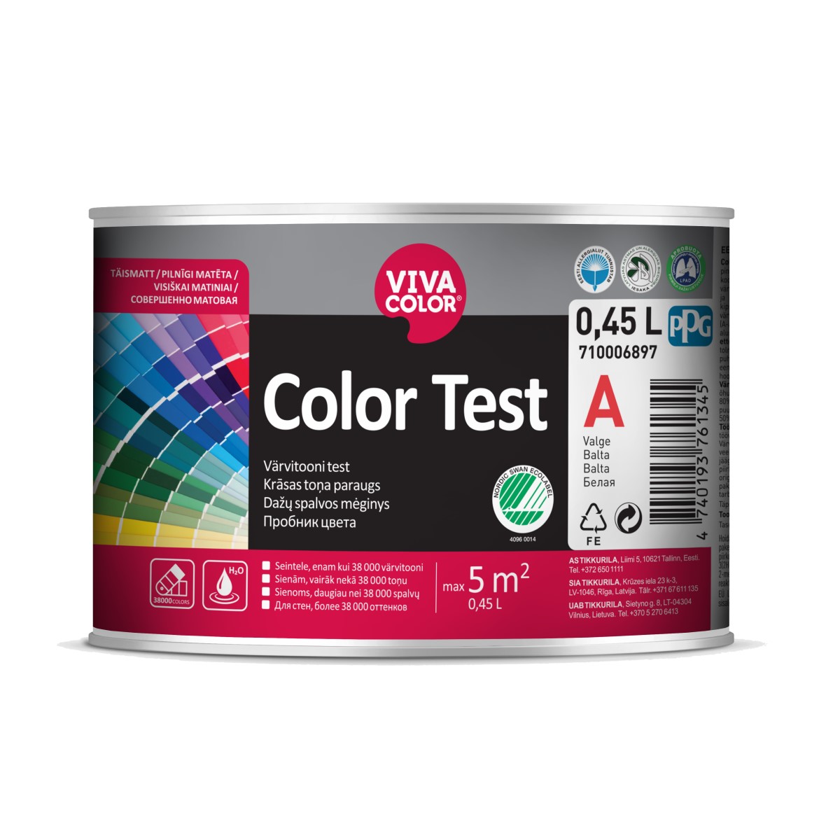 Vivacolor Color Test Krāsas toņa paraugs