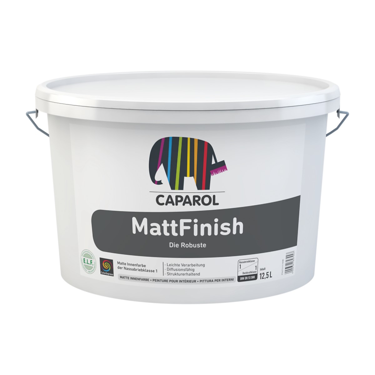 Caparol MattFinish Dziļi matēta krāsa iekšdarbiem ar 1. mitrās berzes klasi