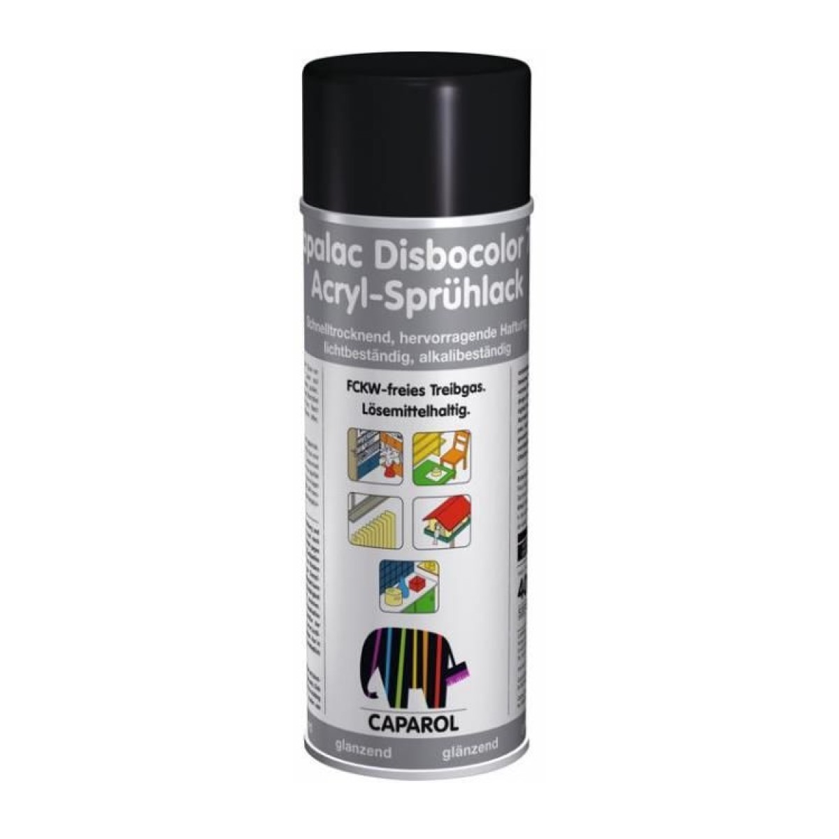 Caparol Capalac 781 Disbocolor Emaljas metāla krāsas aerosols, zīdaini matēta 0.4L Antracīta RAL7016