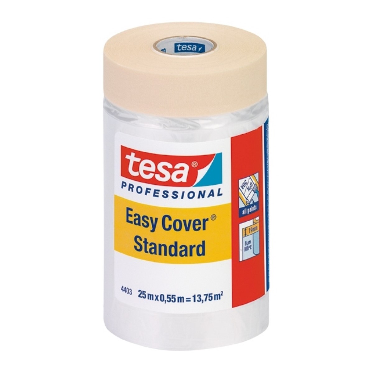 Tesa 4403 Easy Cover Standard plēve ar krāsotāju lenti