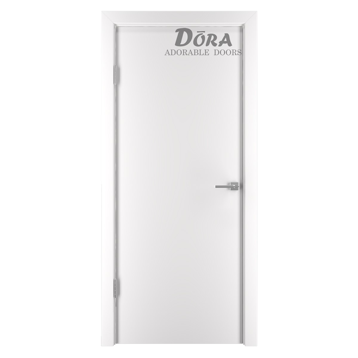 Dora Standart D27, Balta emalija, krāsotu durvju komplekts - Vērtne, Kārba, 2 Eņģes