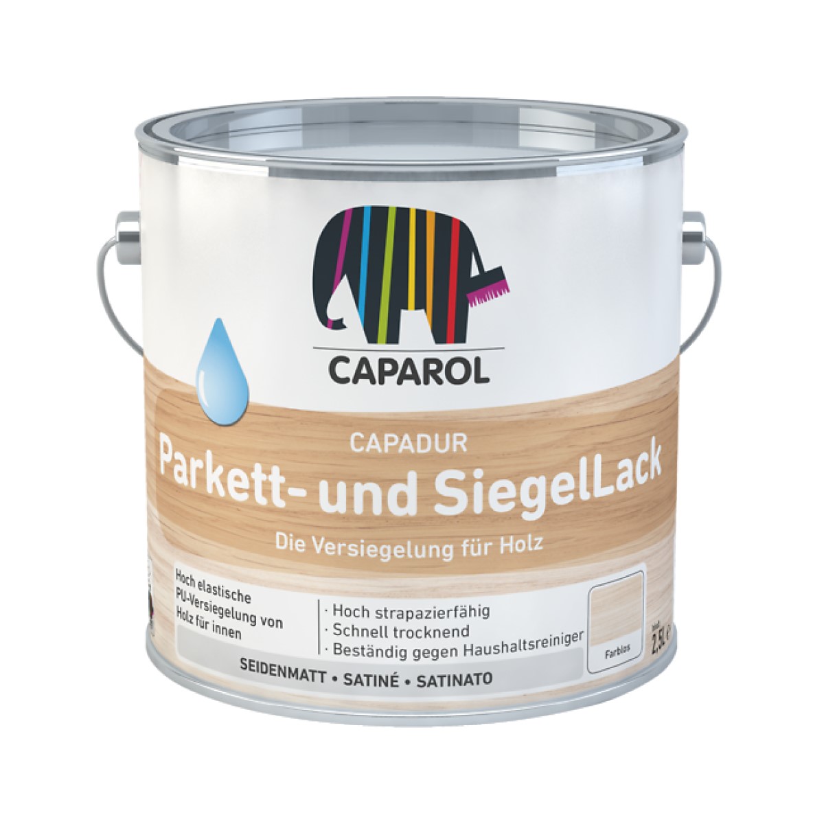 Caparol Capacryl Parkett- und SiegelLack Spīdīga ūdens bāzes laka parketa/koka grīdām