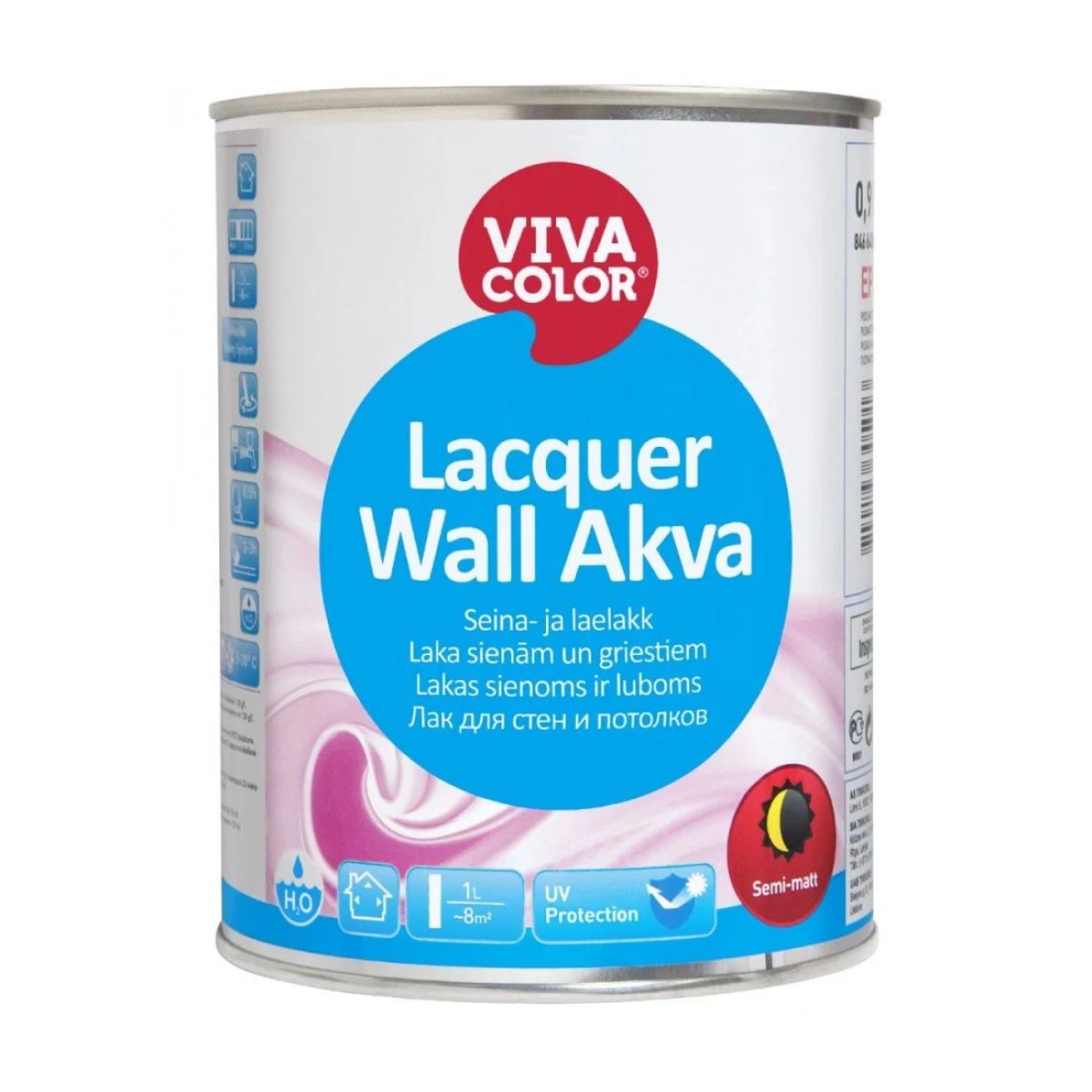 Vivacolor Lacquer Wall Akva Ūdens bāzes laka koka sienām un griestiem