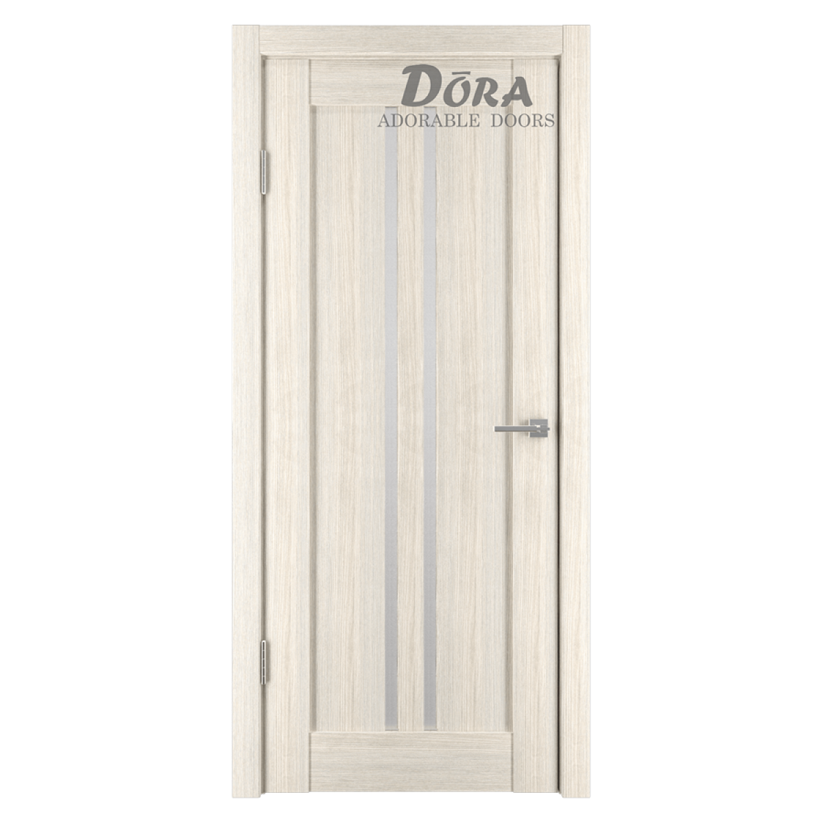 Dora Vertikal-1, Kapučīno, PVC Pārklājums, Durvju Komplekts - Vērtne, Kārba, 2 Eņģes, Ar Polipropilēna Pārklājumu, O60x200cm