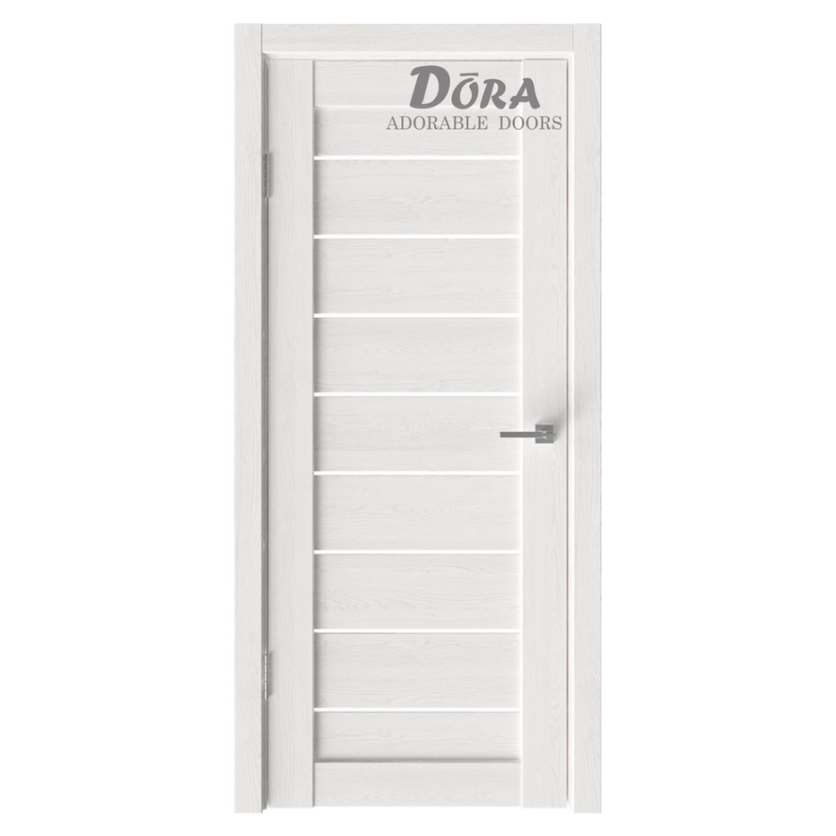 Dora Flash-8, ПВХ-покрытие, комплект двери – полотно, коробка, 2 петли, с полипропиленовым покрытием , Latte, 60x200cm