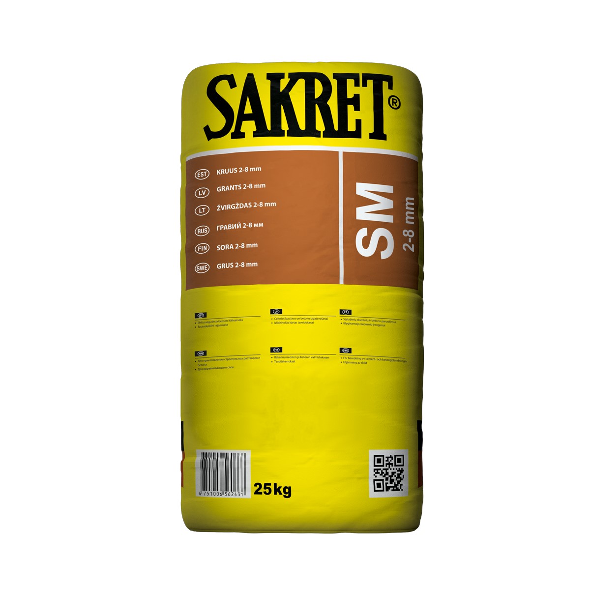 Sakret SM Grants, frakcija 2-8mm, 25kg