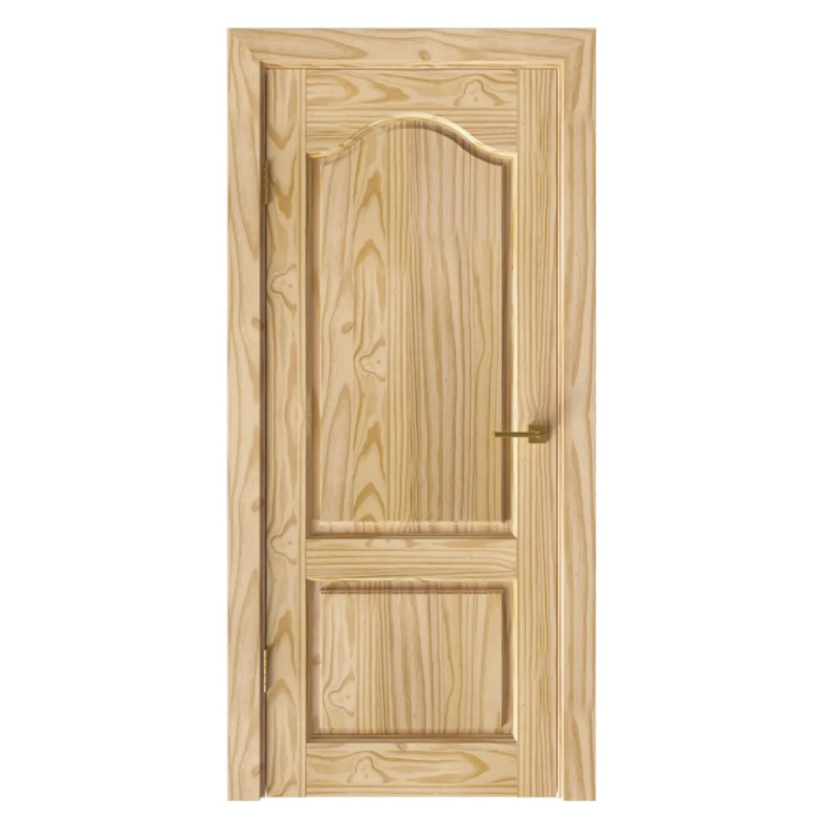 Dora Malta Neapstrādātas priedes masīvkoka durvis, komplekts - Vērtne, Kārba, Slēdzene, 2 Eņģes