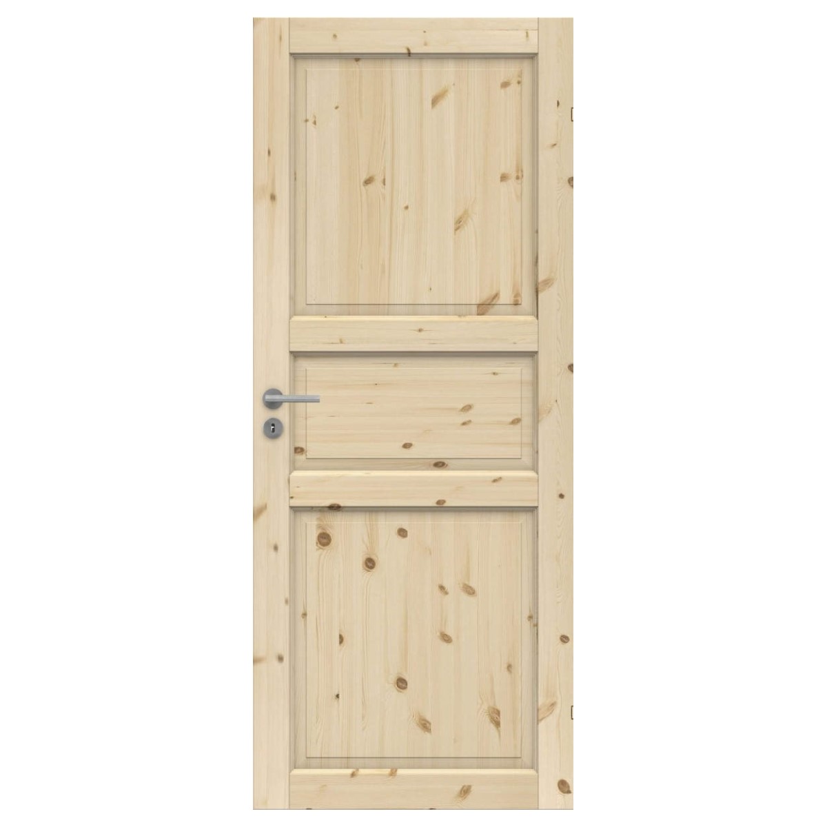 Swedoor Tradition 51 Neapstrādātas priedes masīvkoka durvis, komplekts - Vērtne, Kārba, Slēdzene, 2 Eņģes