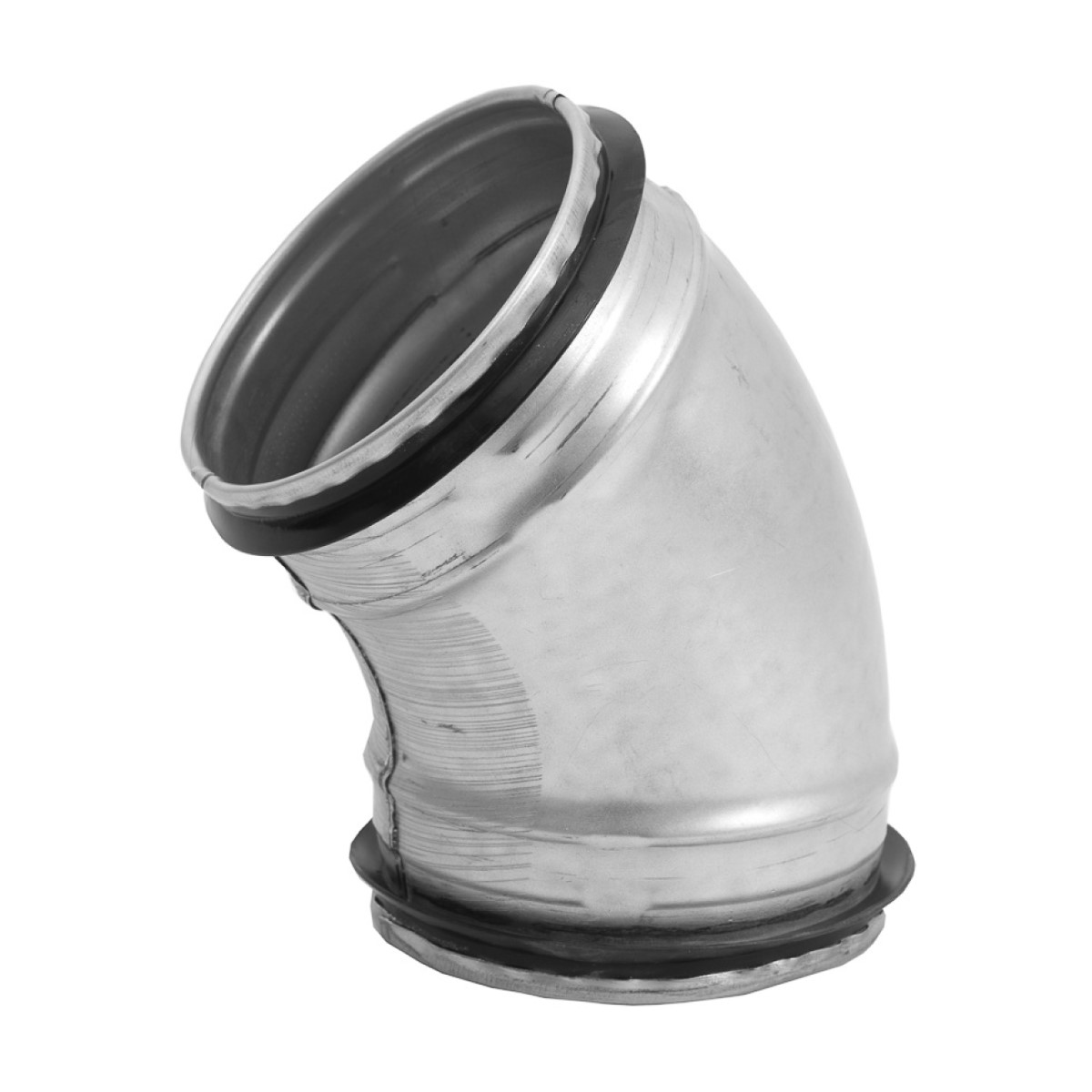 Europlast BFS Metāla līkums, ar gumijām, presēts 45°, D100mm