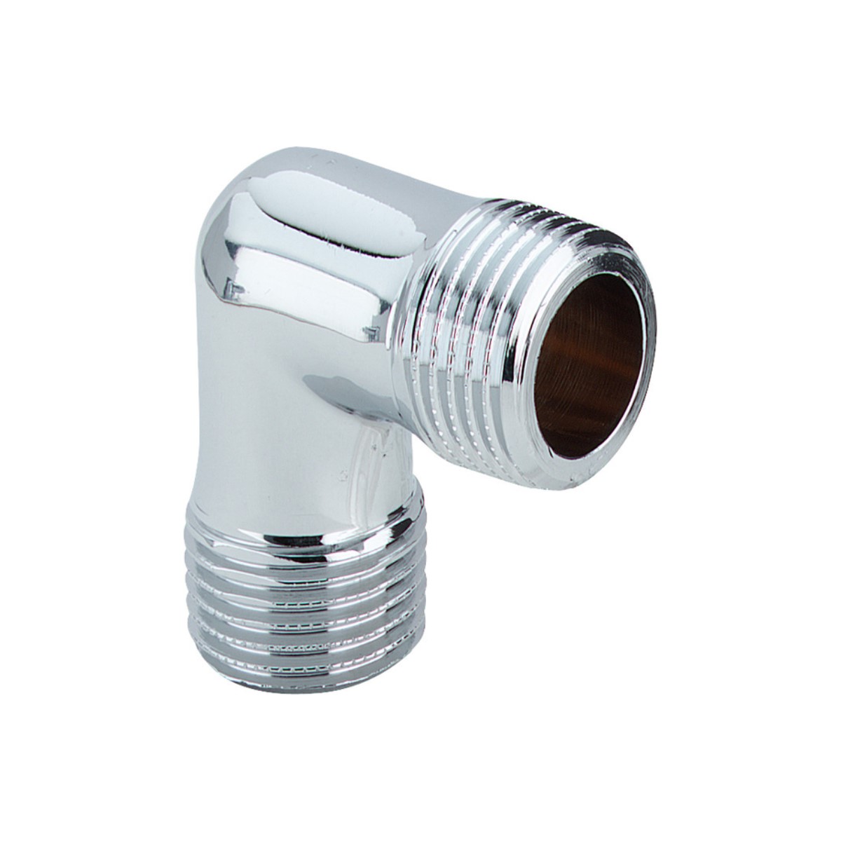 Viega Leņķis 90°, ārējā vītne, hromēts misiņš