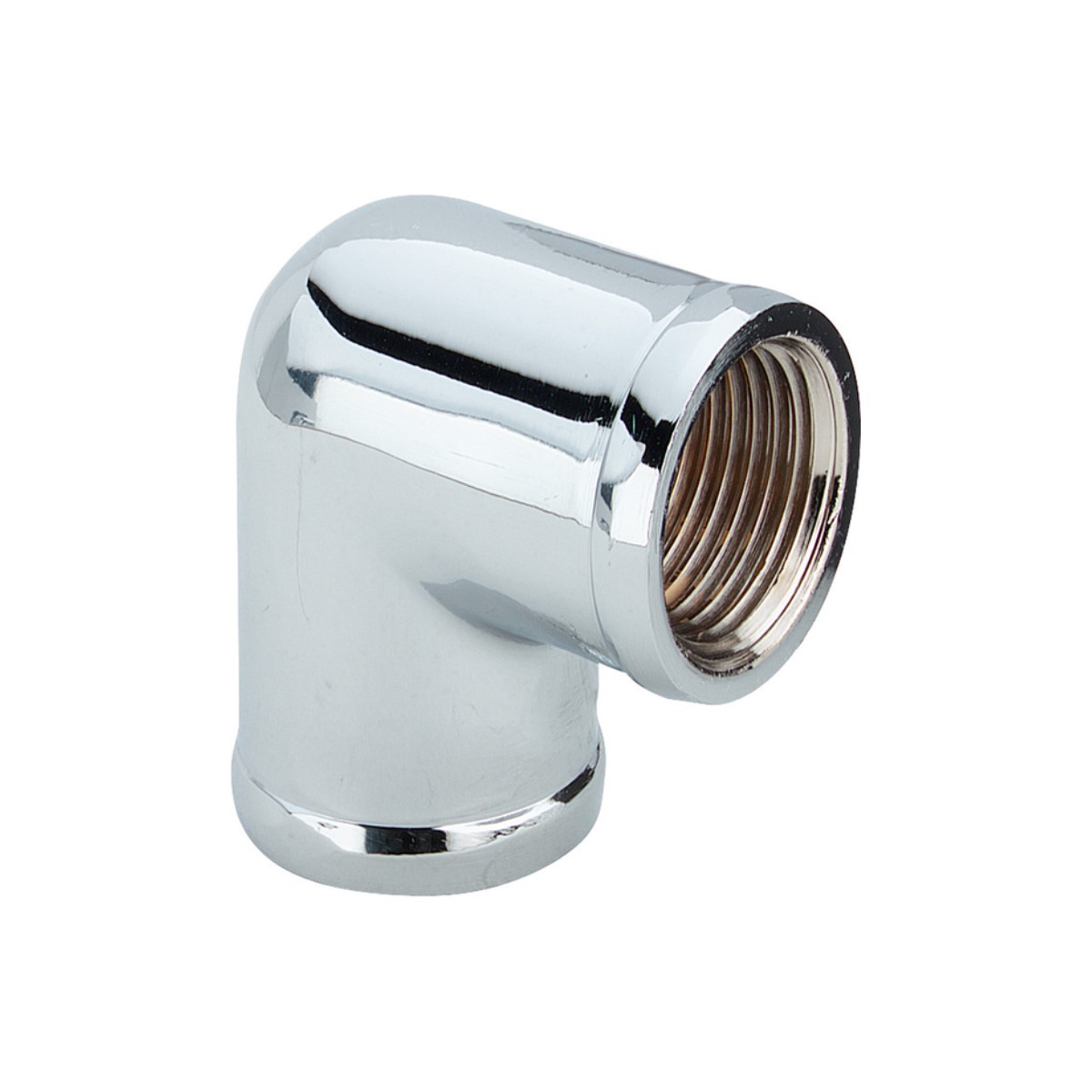 Viega Līkums 90°, iekšējā vītne, hromēts misiņš