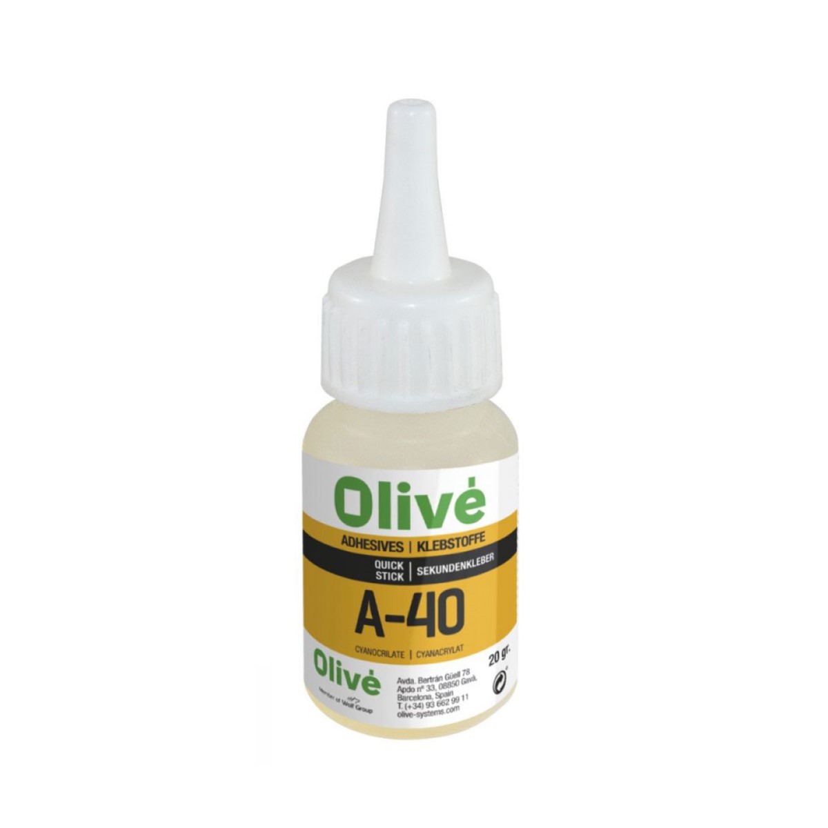 Olive Cianoakrilāts Superlīme A-40