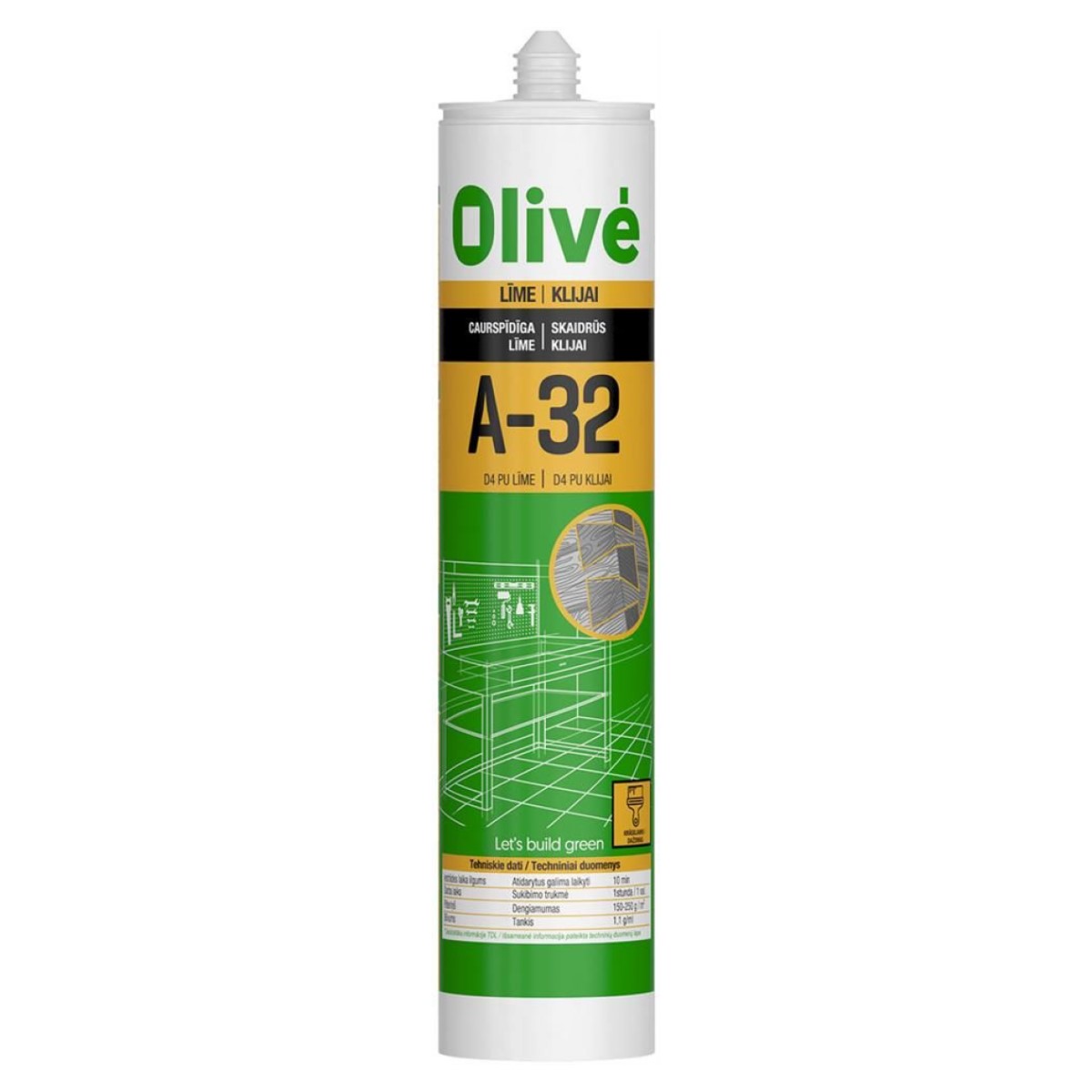 Olive Montāžas līme A-32 caurspīdīga 300ml