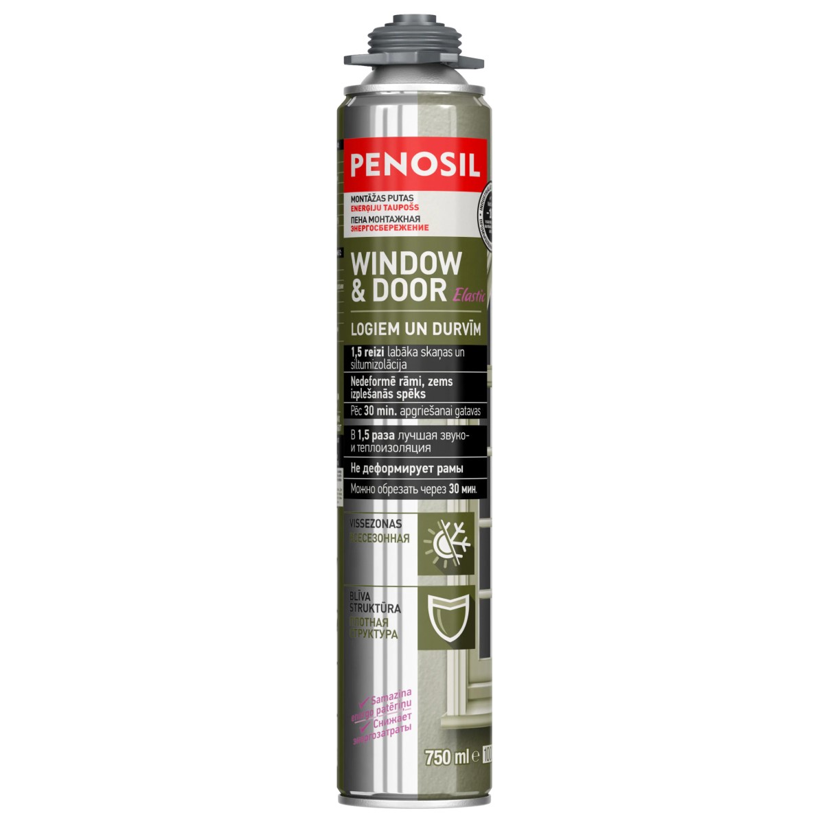 Penosil Window & Door Elastic Elastīgas logu un durvju montāžas putas