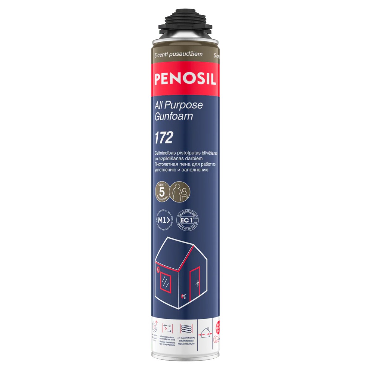 Penosil All Purpose Gunfoam 172 profesionālas celtniecības pistoļputas