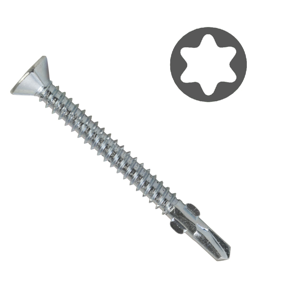 Easy-Fix Pašurbjoša skrūve ar spārniņiem Torx 25, cinkota, 6.3x60mm (100gab)