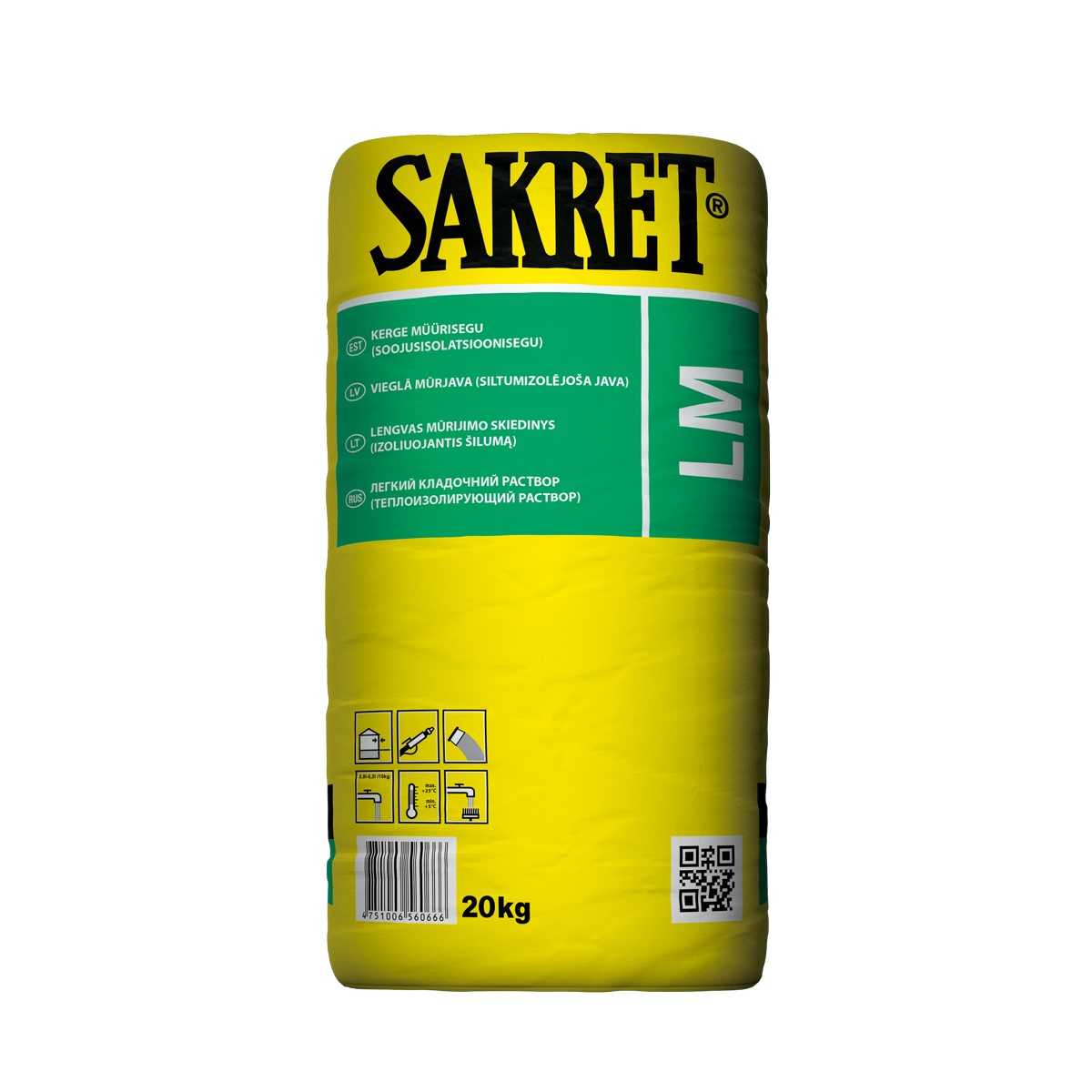 Sakret LM Легкий кладочный раствор , 20kg