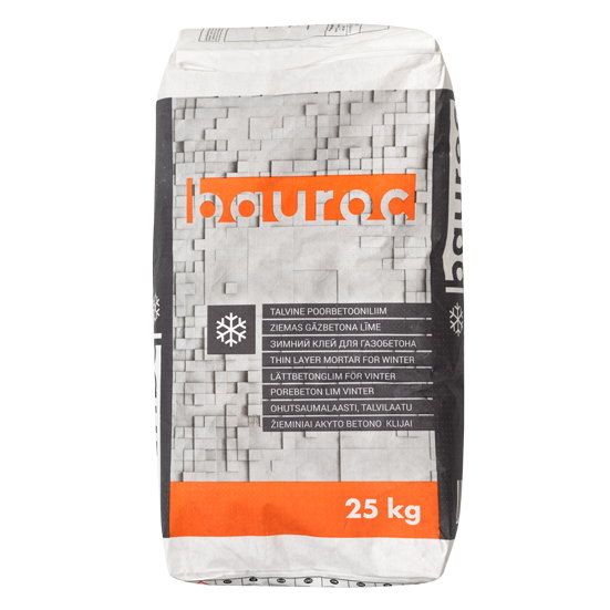 Bauroc Зимний белый клей для блоков , 25kg