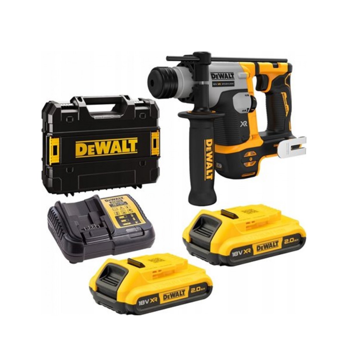 DeWalt Компактный перфоратор 18 В XR, 1.4J, SDS-Plus DCH172 DeWalt Kompakts Perforators 18V XR, 1.4J, SDS-Plus (+2x5Ah, lādētājs, koferis) DCH172D2-QW