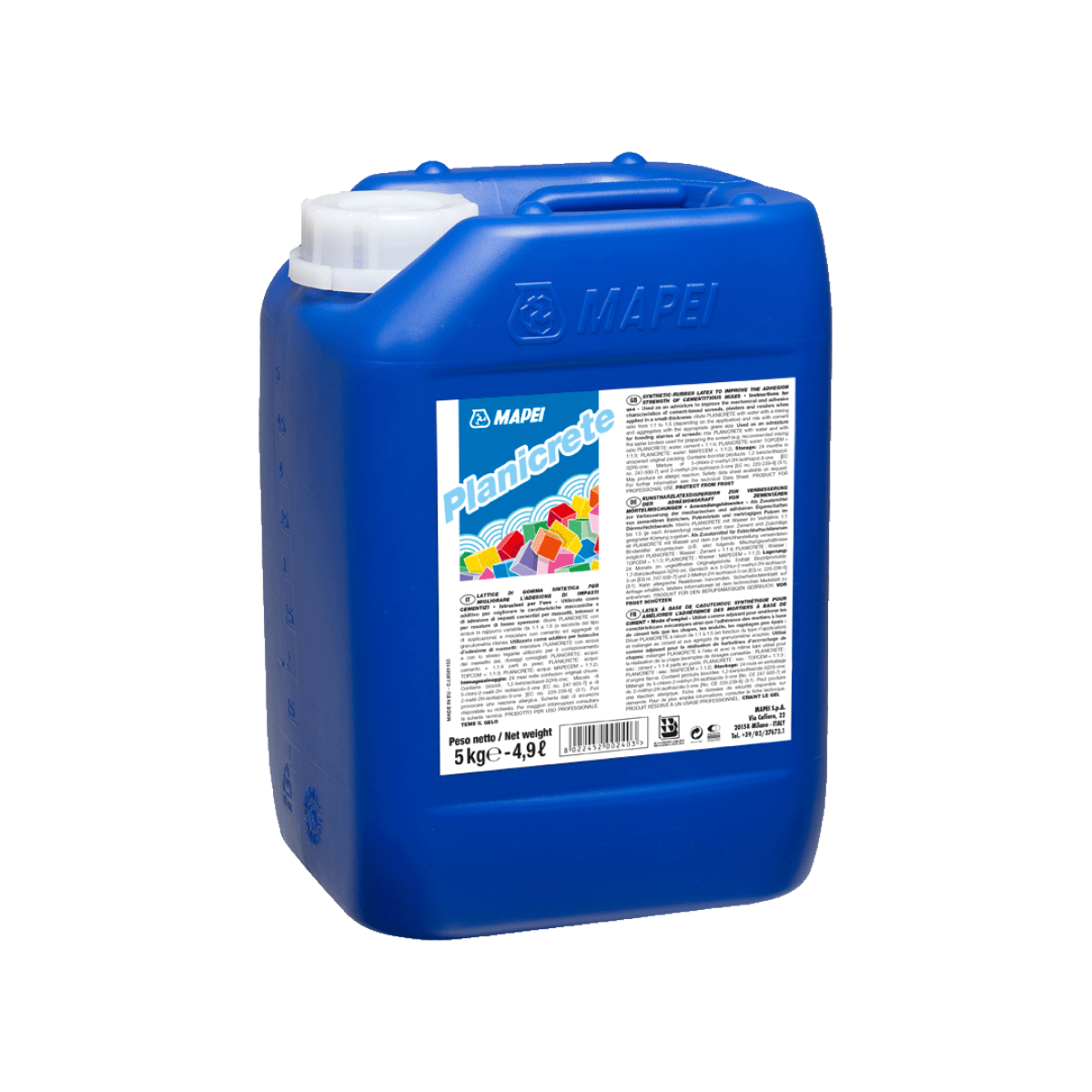 Mapei Planicrete Lateksa sastāvs cementa bāzes sastāviem, 10 kg
