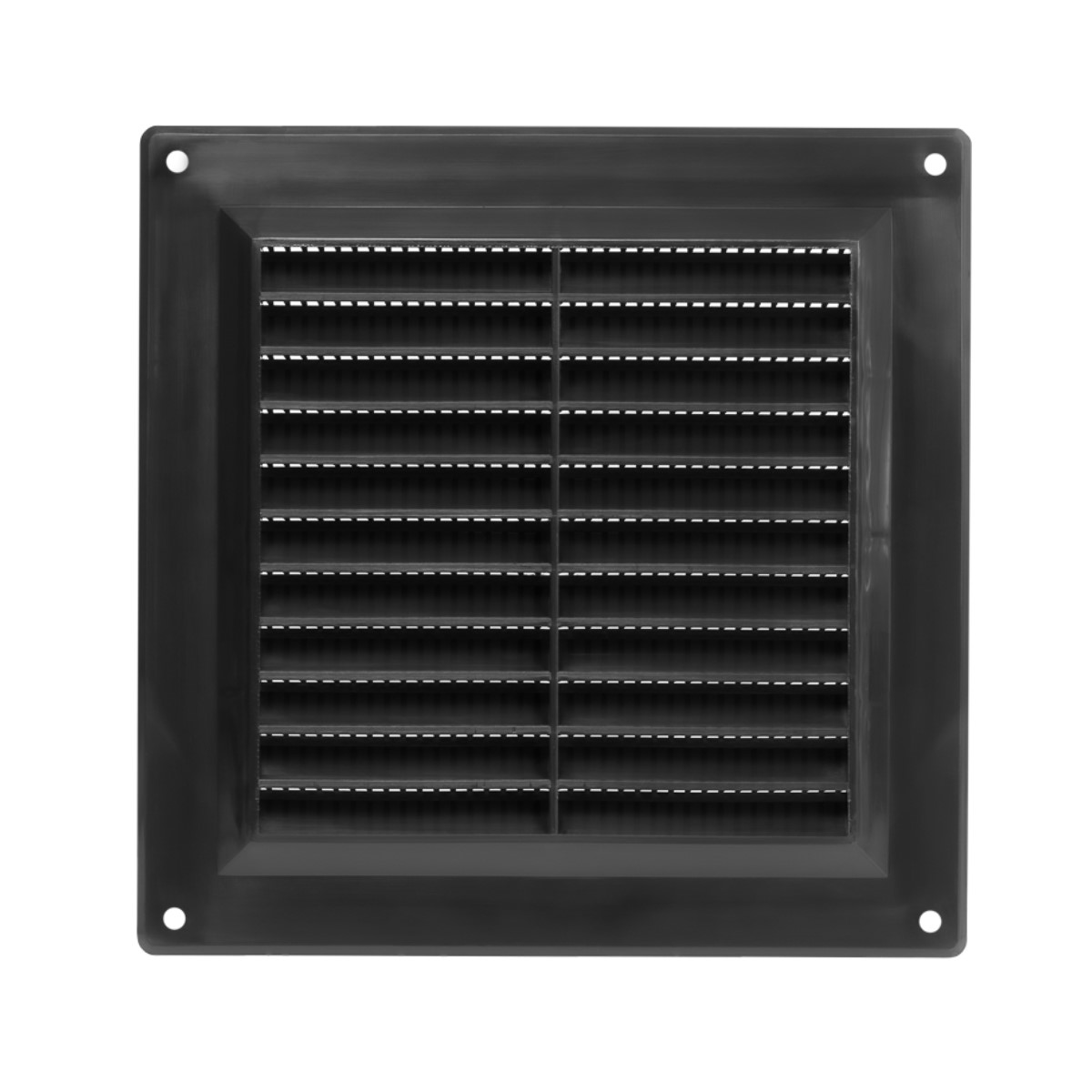 Europlast Вентиляционная решетка пластмассовая 150x150mm, melna
