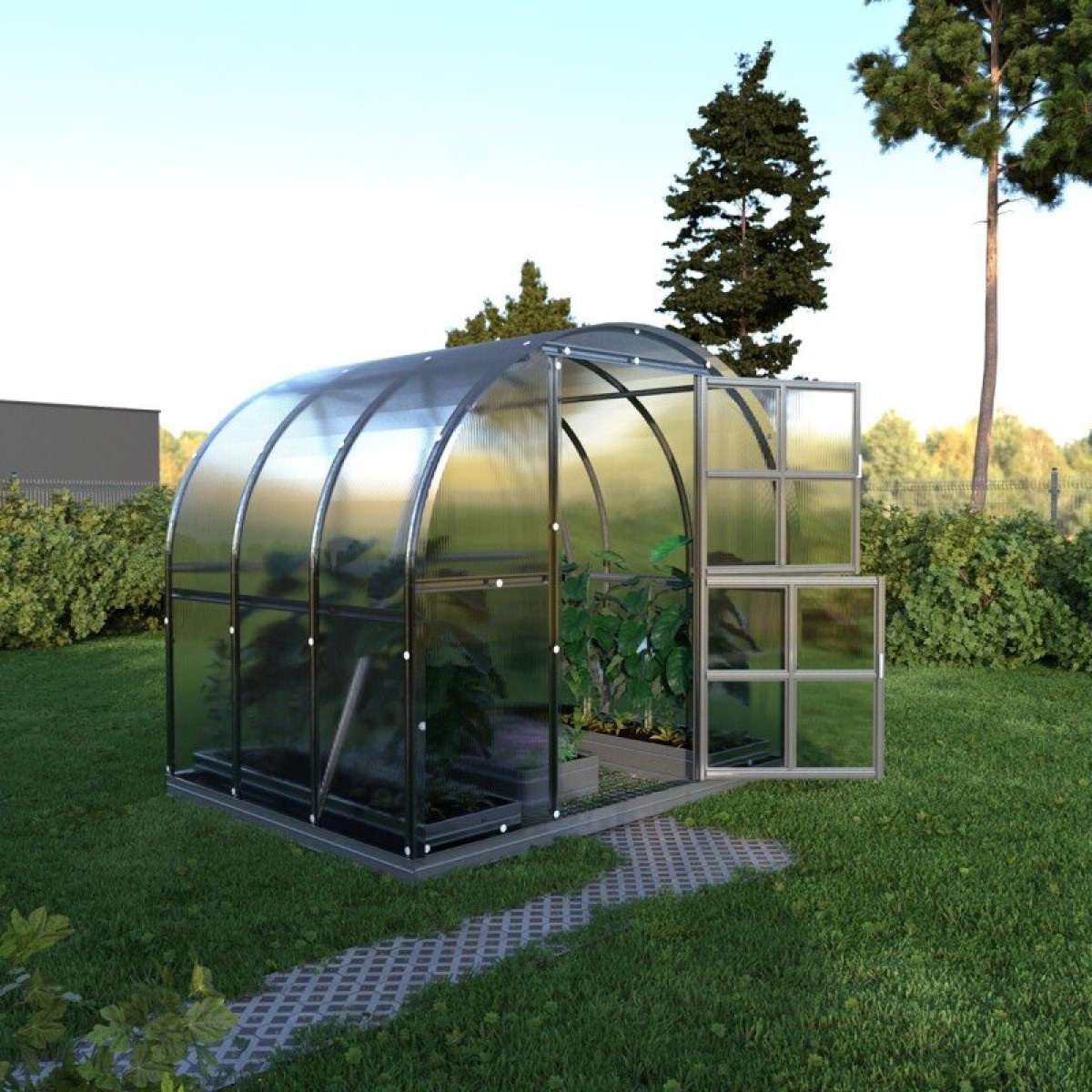 Baumera Klasika Теплица с фундаментом и поликарбонатным покрытием 4mm, 3x2m (6m2)