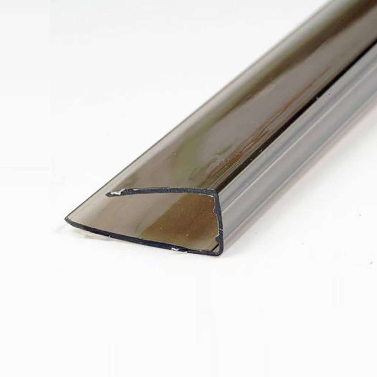 Поликарбонатный замыкающий U-образный профиль 16x2100mm bronza
