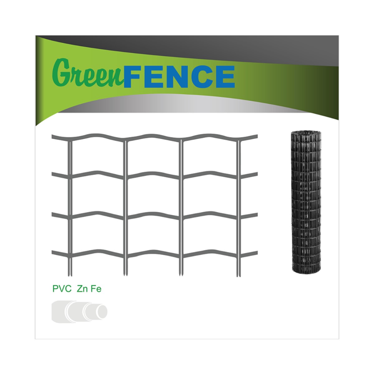 Vilmars Metināts cinkots Žogs, PVC pārklājums, Antracīta pelēks, rūts 50x63mm D2.5mm stieple