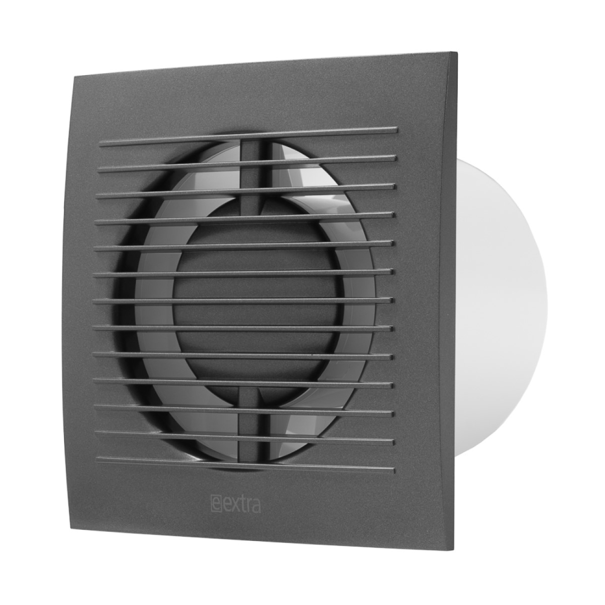 Europlast Электрический вентилятор, с таймером и датчиком влажности, E-EXTRA Ø100mm, antracīts