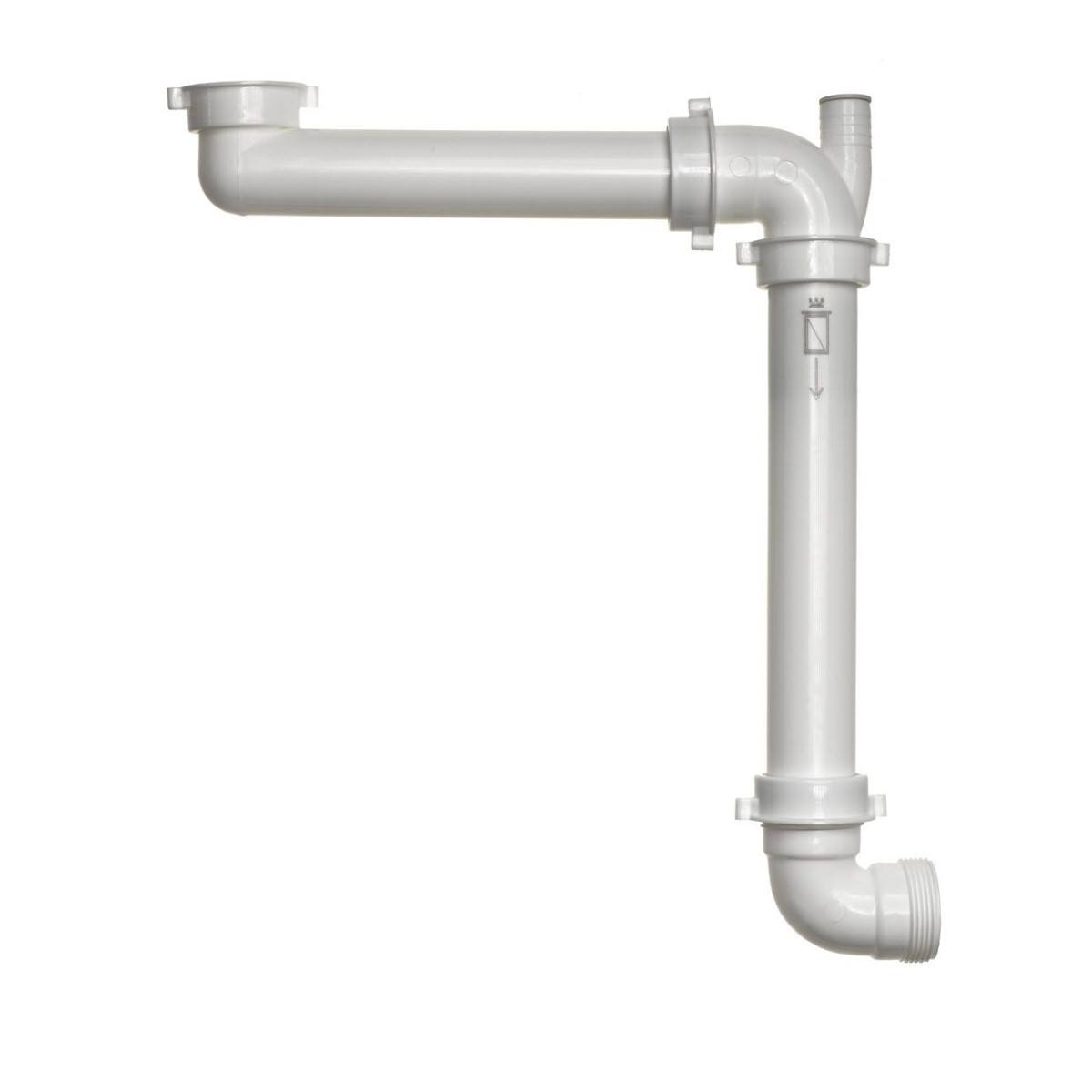 Reginox Panama Minimal Virtuves izlietnes sifons, novirzītais, plastmasas