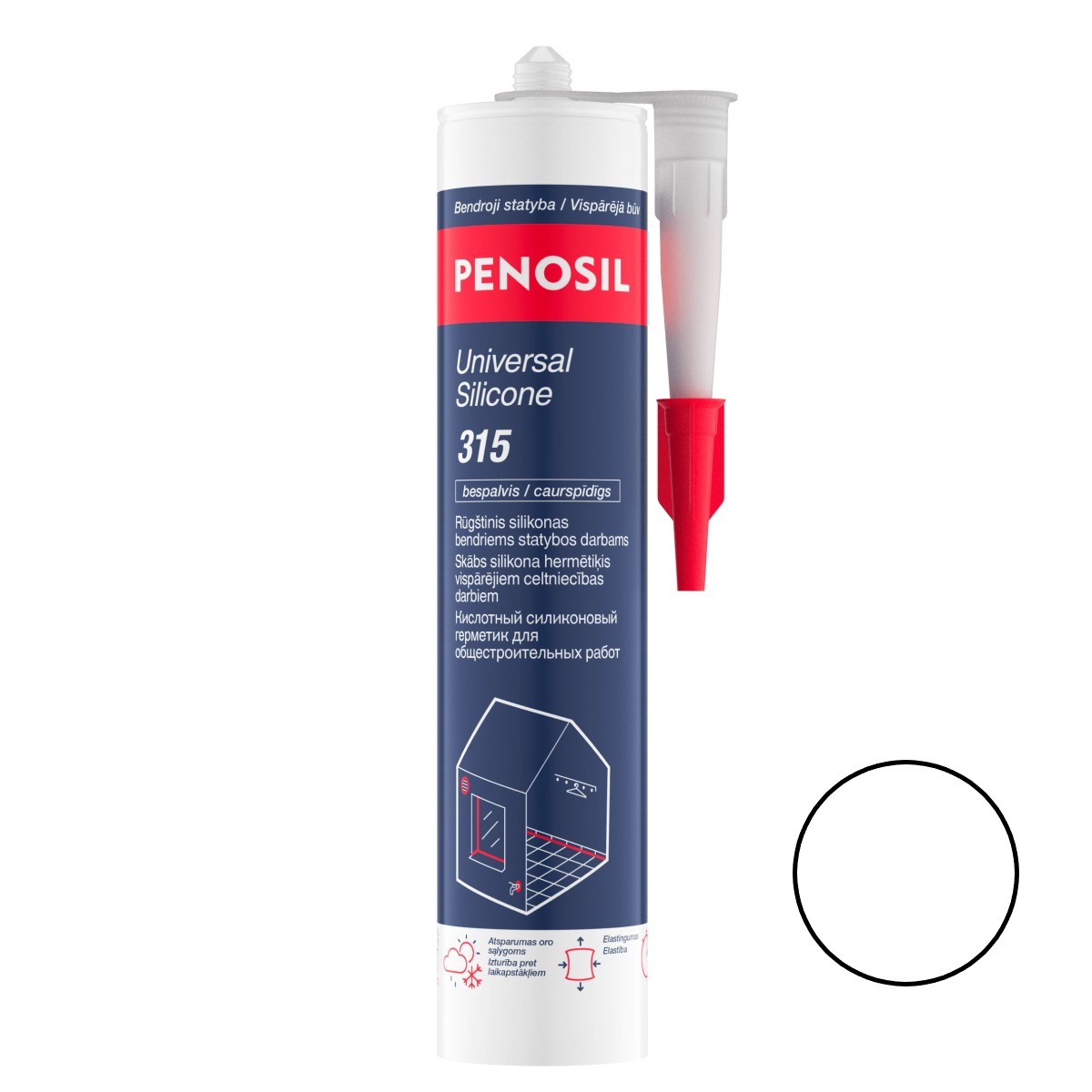 Penosil Universal Silicone 315 / 315c Универсальный силиконовый герметик Penosil Universal Silicone 315 / 315c Universāls silikona hermētiķis 280ml, balts