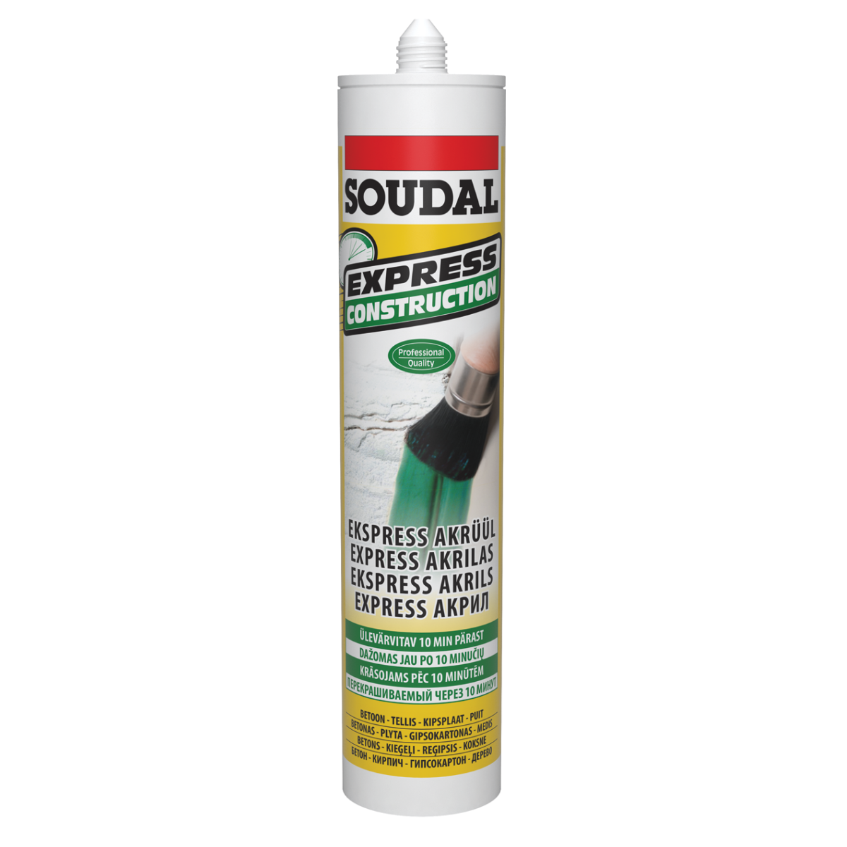 Soudal Express Paintable Sealant Akrila hermētiķis, balts, 280ml 