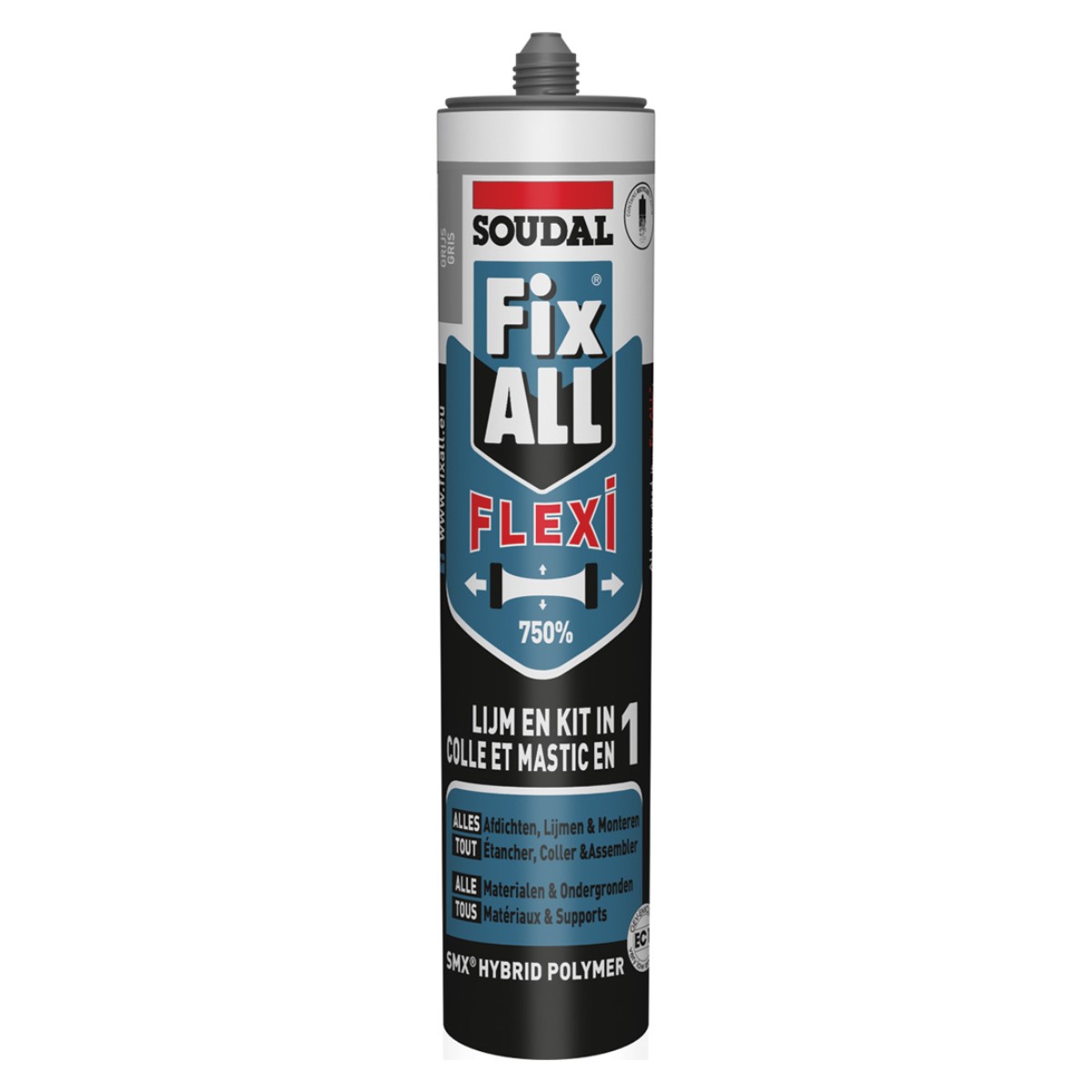 Soudal Fix ALL Flexi Hibrīda polimēru līme/hermētiķis, melns, 290ml