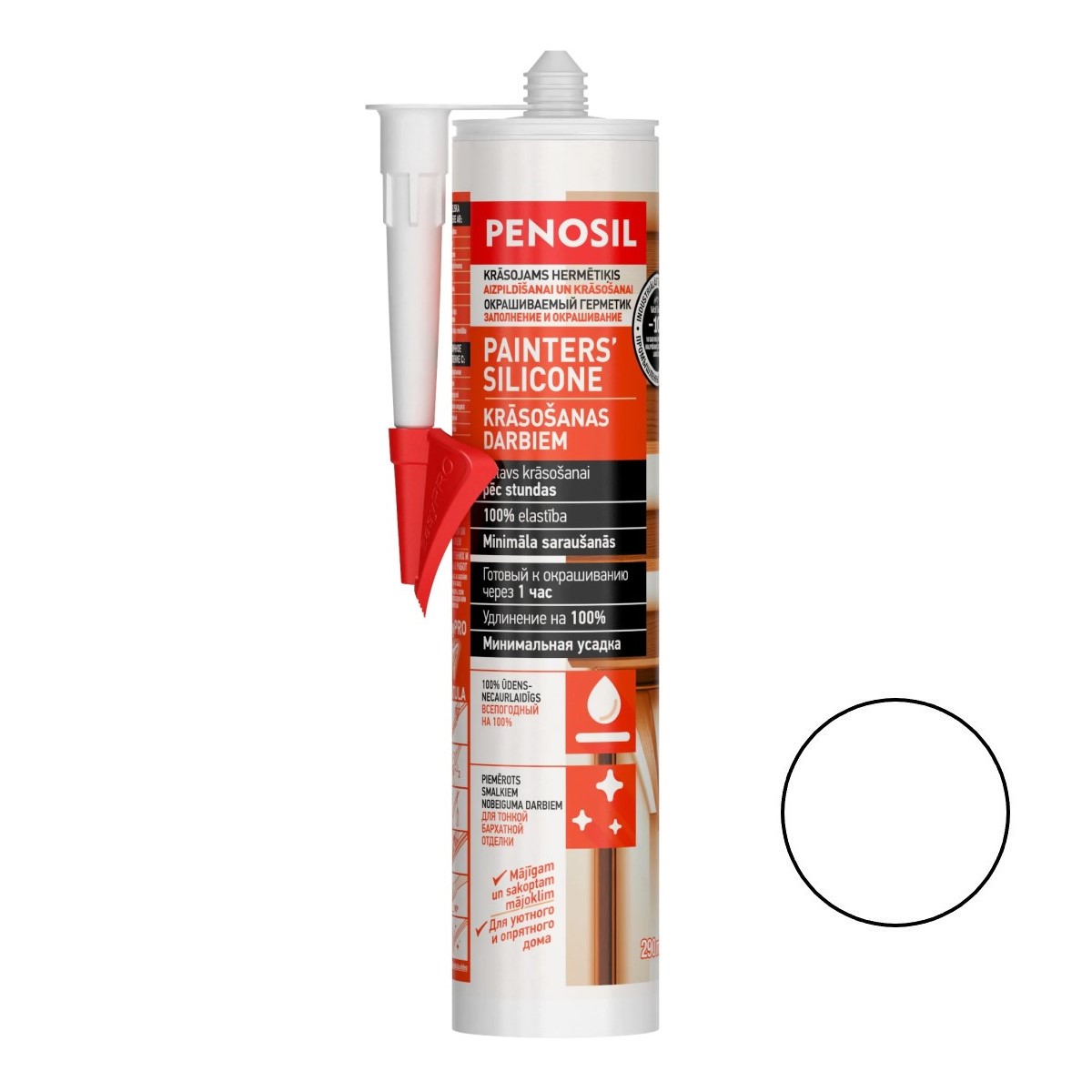 Penosil Painters Silicone Hermētiķis kustīgu savienojumu aizpildīšanai pirms krāsošanas