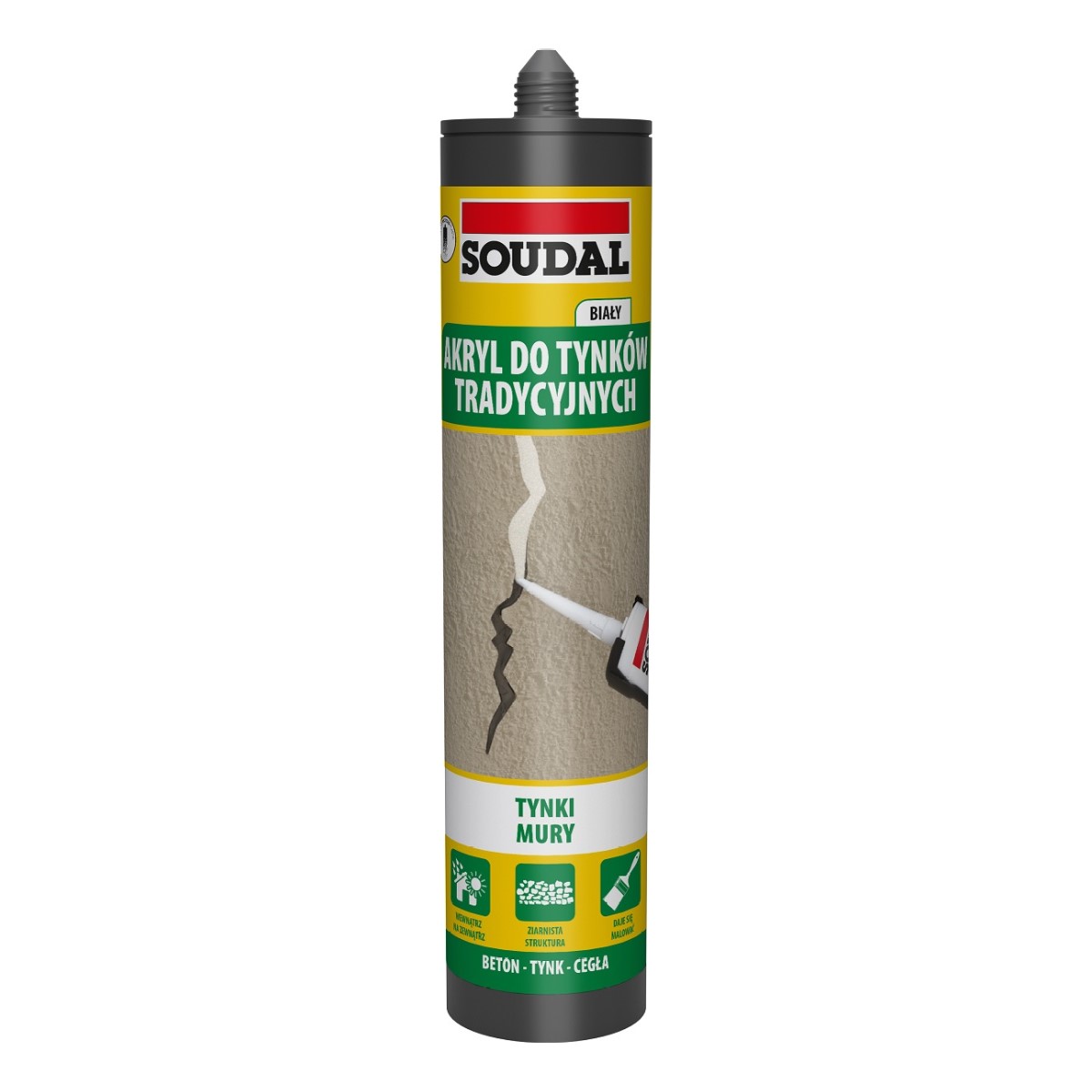 Soudal Acryl Fassade Špaktelēšanas akrila hermētiķis ārdarbiem