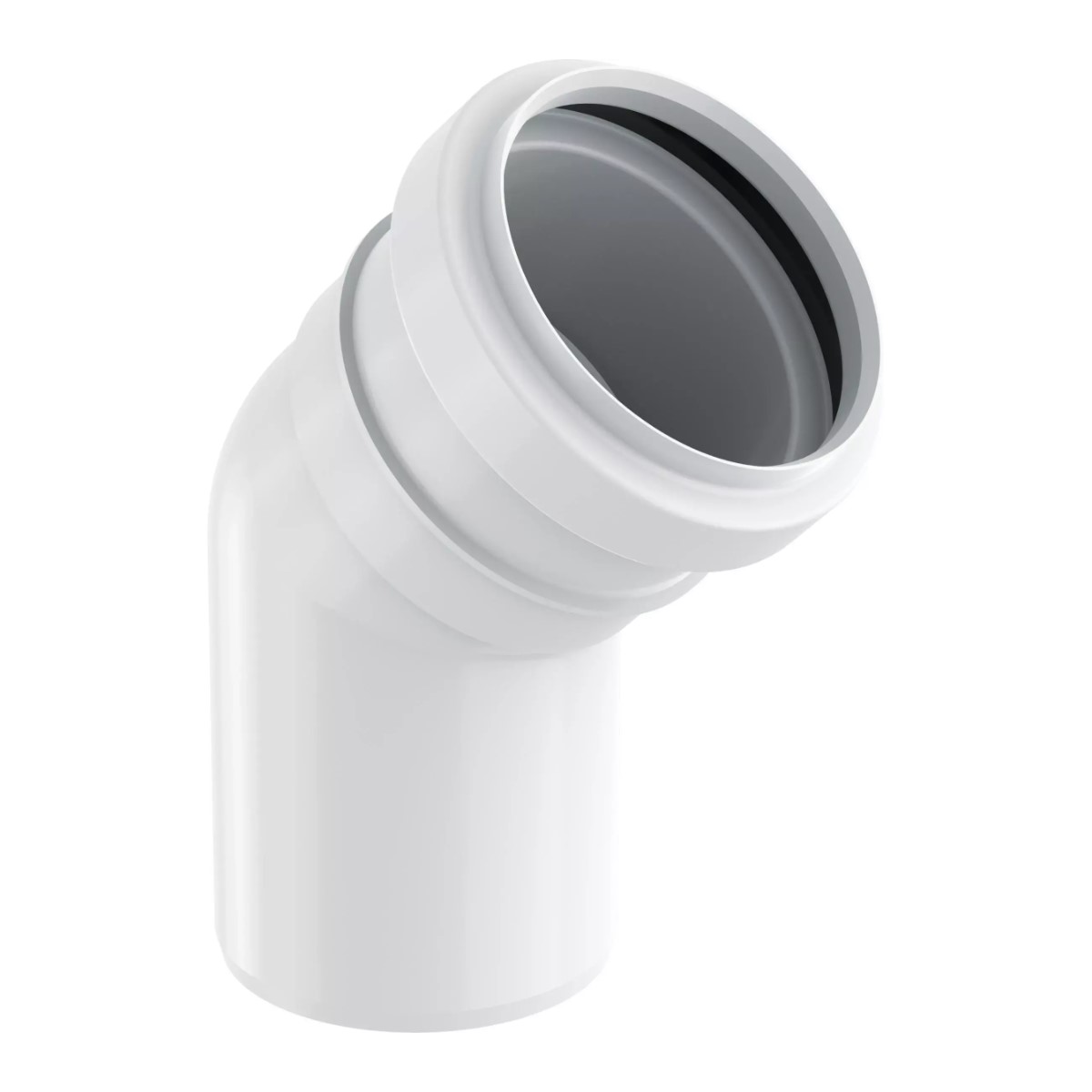 Uponor Decibel Skaņu slāpējošas kanalizācijas līkums 45°, D50mm