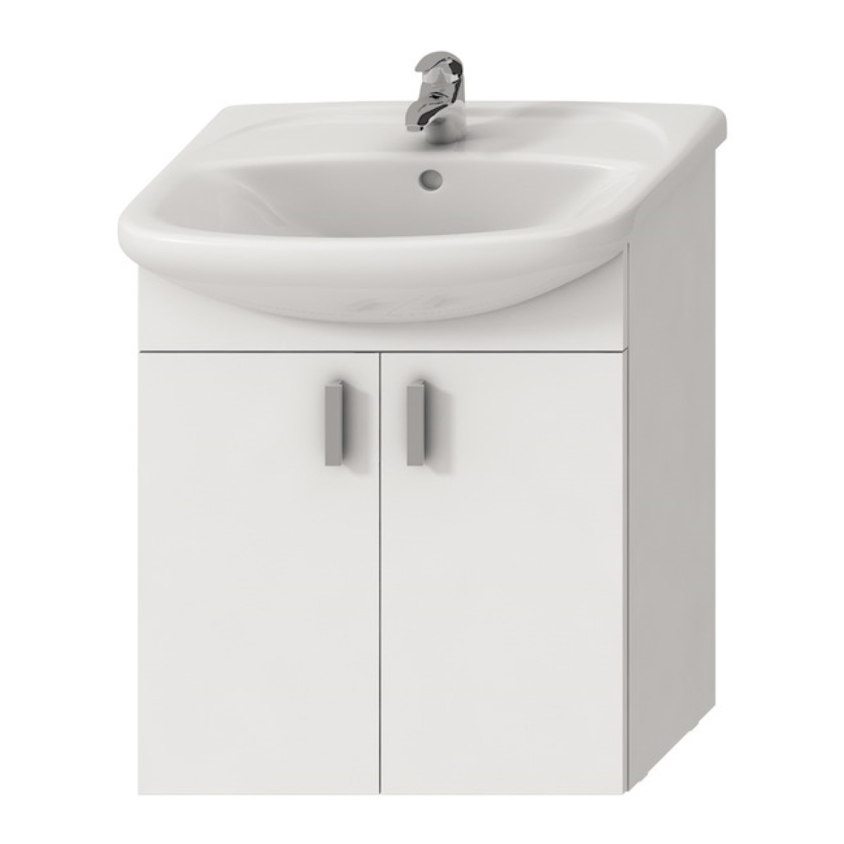 Jika Lyra Pack Vannas istabas skapītis ar izlietni, balts, 65x48cm