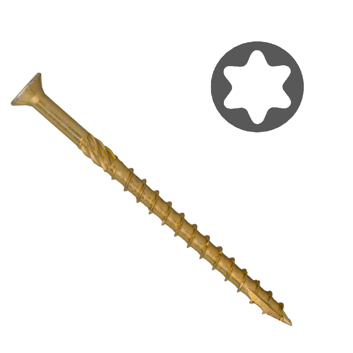 Wkret-met Koka skrūve ar gremdgalvu Torx 40, dzeltena