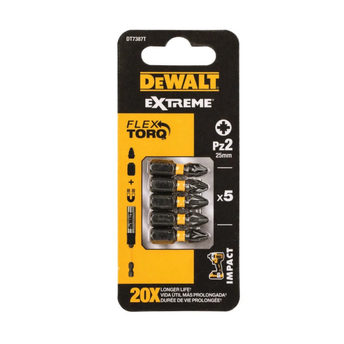DeWalt FlexTORQ Отверточная насадка 25 мм PZ (5gab)