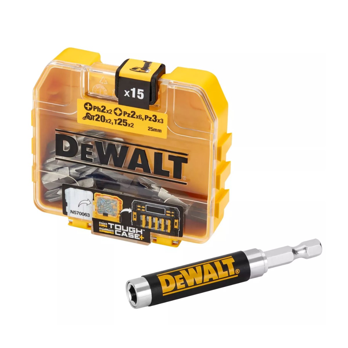 DeWalt Набор магнитных насадок , PH/PZ/TX 16gab