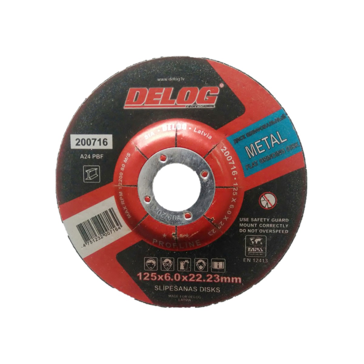 Delog slīpēšanas disks metālam