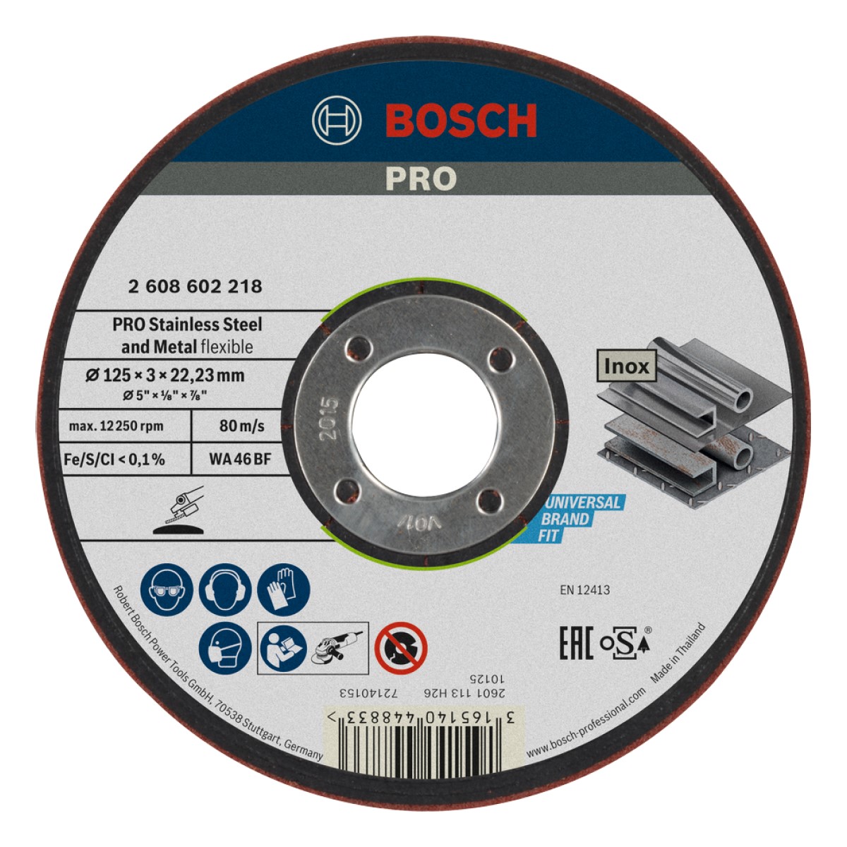 Bosch PRO Semi-Flexible Elastīgs slīpēšanas disks metālam, INOX
