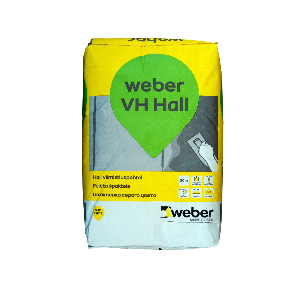 Weber VH Gray pelēka mitrumizturīga nobeiguma špaktele