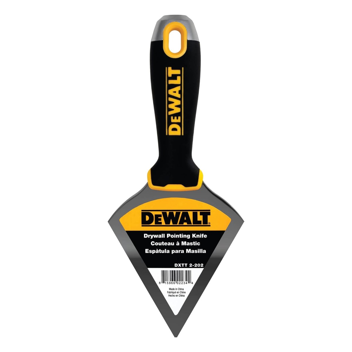 DeWalt Apdares špakteļlāpsta ar smailu galu, nerūsējošā tērauda, ar Soft Grip rokturi